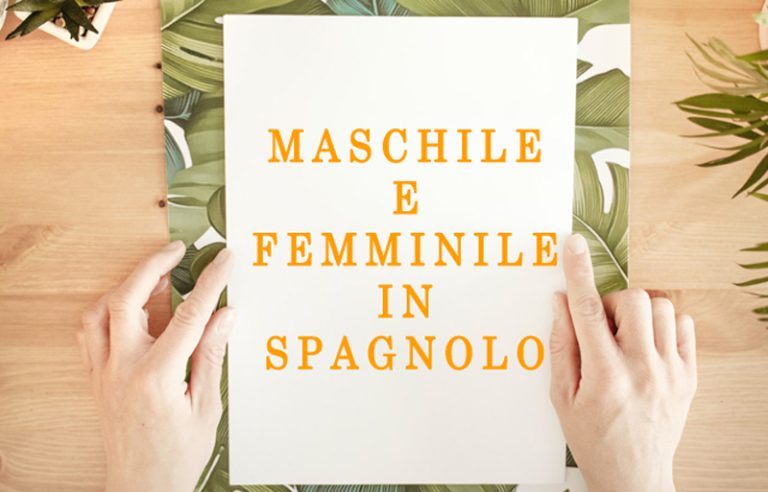 maschile e femminile in spagnolo